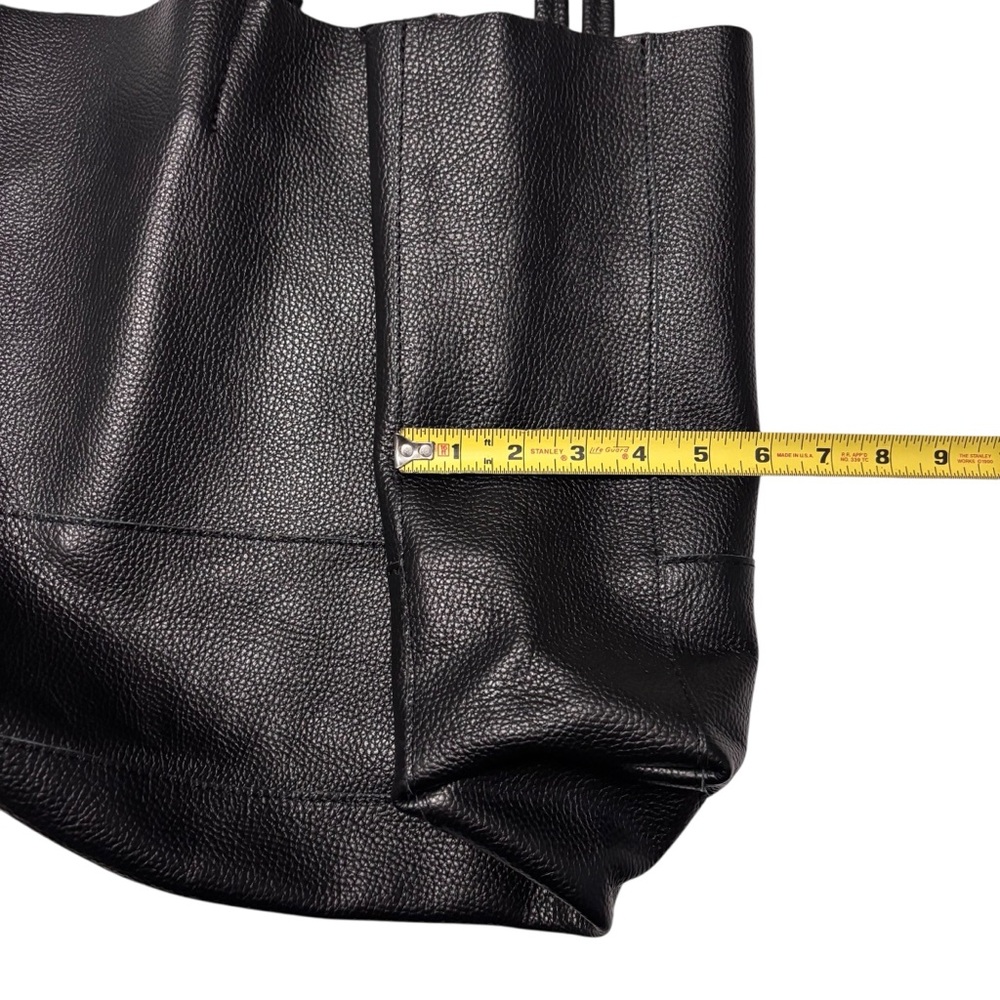 Adoratti Leather Carryall Tote Black Italian Leather NWOT Elegant Tote Bag - Picture 12 of 16